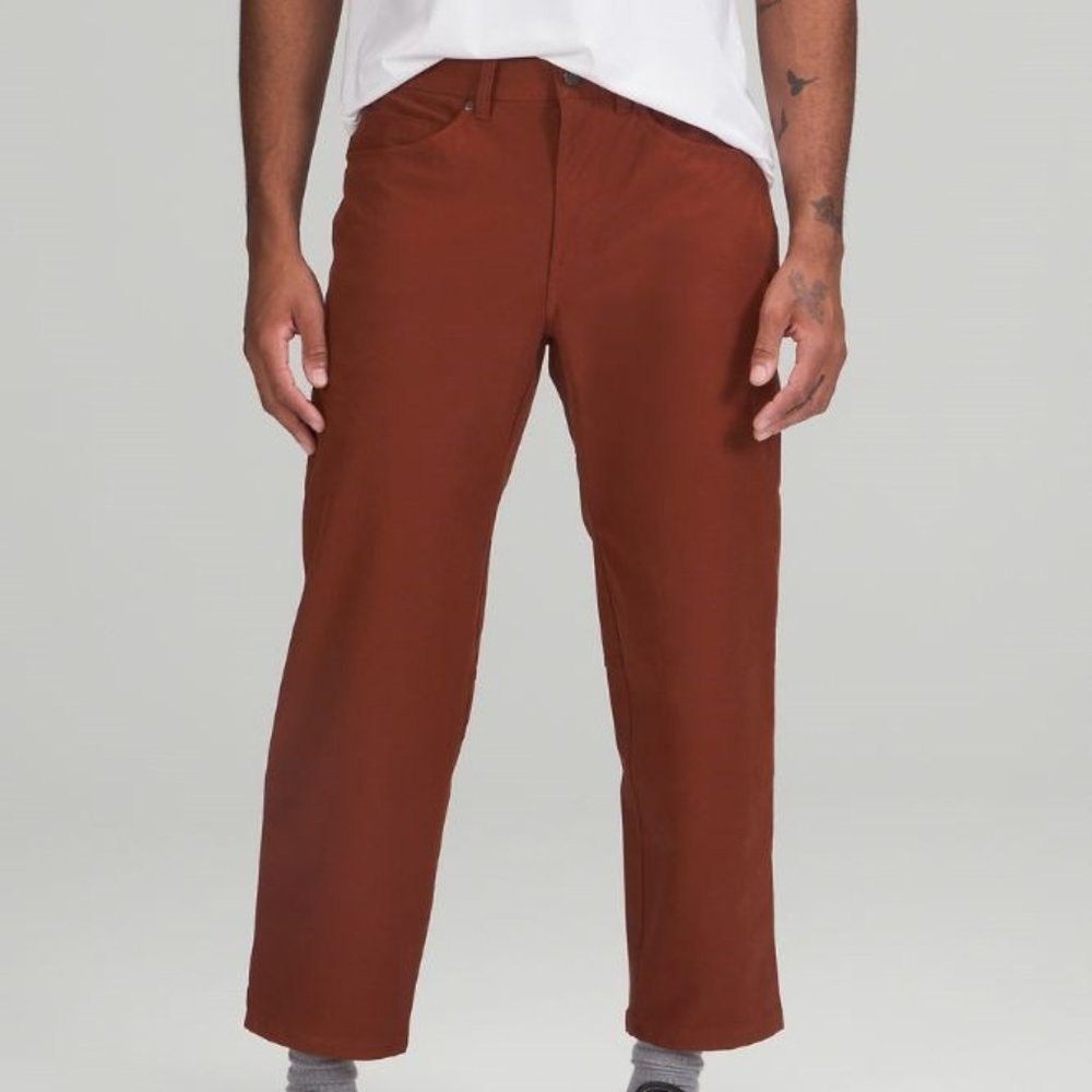 Men's Lululemon ABC Crop Pant Relaxed Trousers Date Brown- Sz 34 waist. …